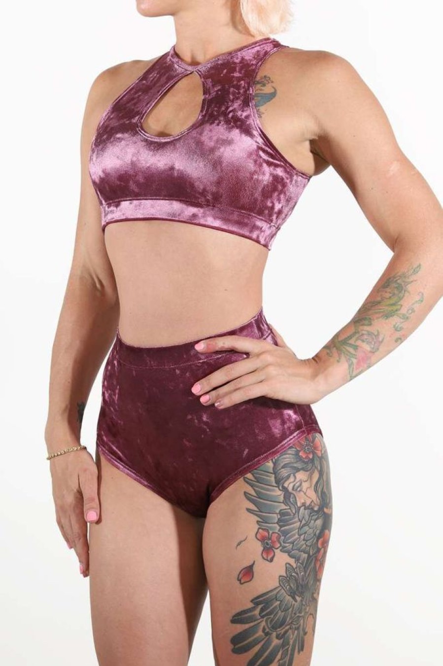 Pole Dance Kleidung i-Style | I-Style Top Eclipse Velvet Lila