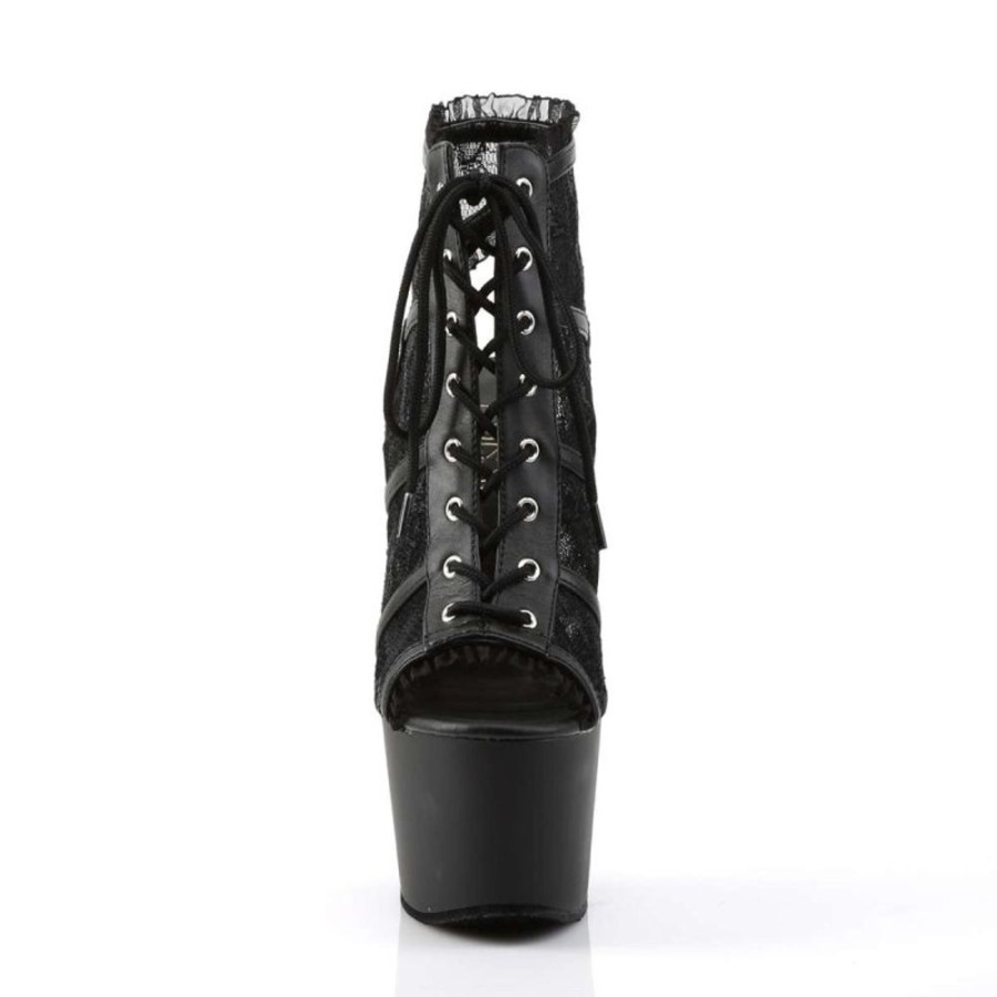 High Heels Pleaser | Pleaser Stiefelette Adore-796Lc Schwarz