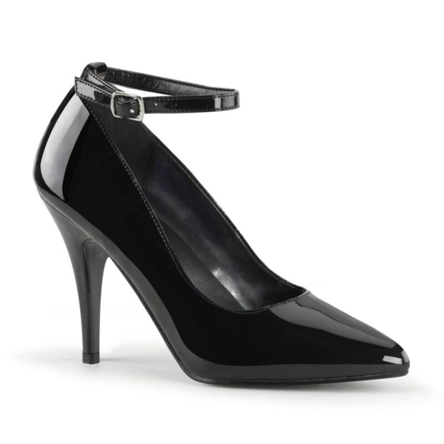 High Heels Pleaser | Pleaser Vanity-431 Pumps Lack Schwarz