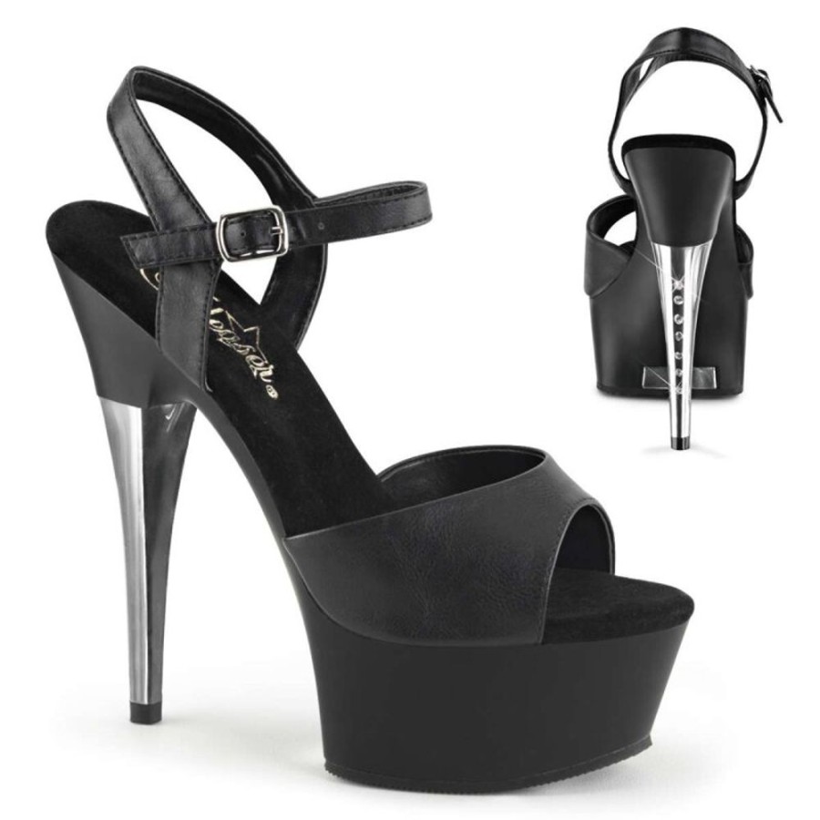 High Heels Pleaser | Pleaser Sandalette Captiva-609 Schwarz