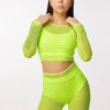 Pole Dance Kleidung Polerina | Polerina Top Jaya Grobe Maschen Neon Yellow