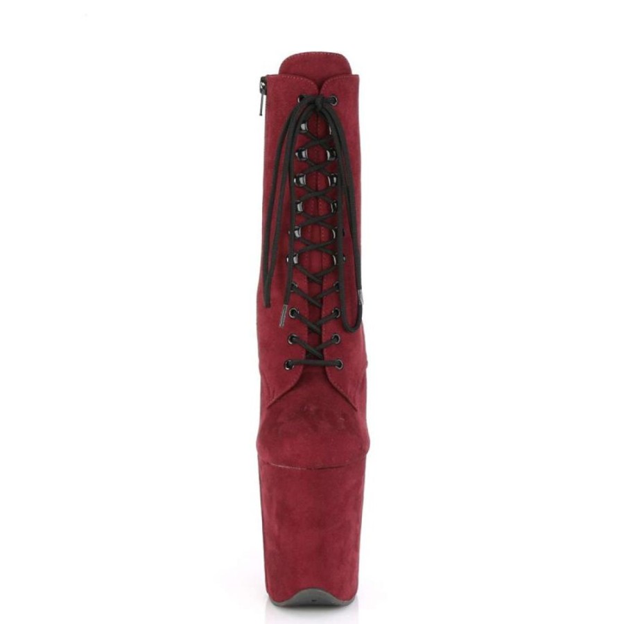 High Heels Pleaser | Pleaser Stiefelette Flamingo-1020Fs Burgundrot