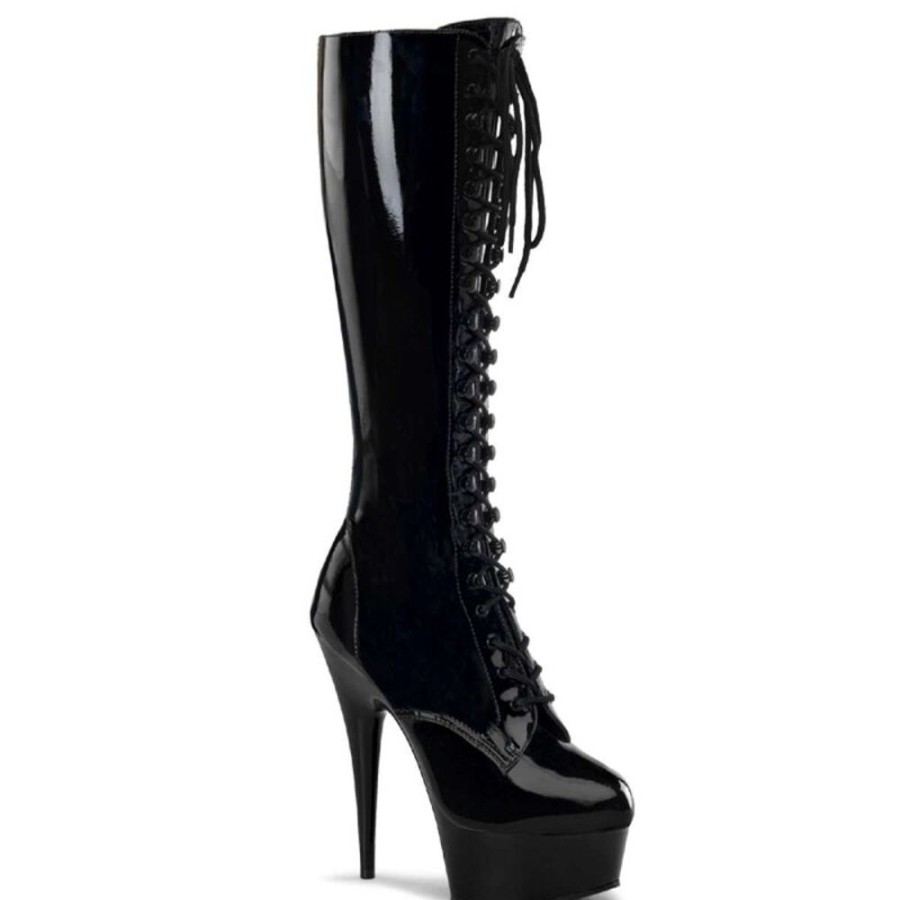 High Heels Pleaser | Pleaser Stiefel Delight-2023 Schwarz