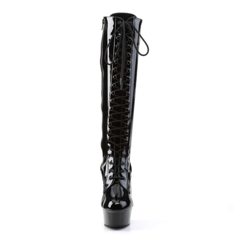 High Heels Pleaser | Pleaser Stiefel Delight-2023 Schwarz