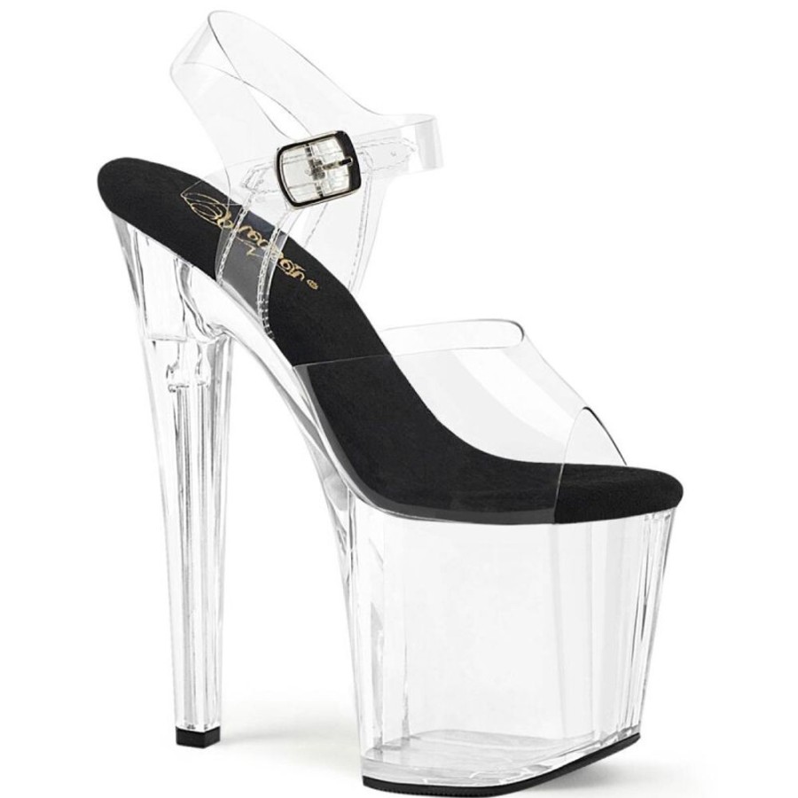 High Heels Pleaser | Pleaser Enchant-708 Plateau Sandaletten Transparent