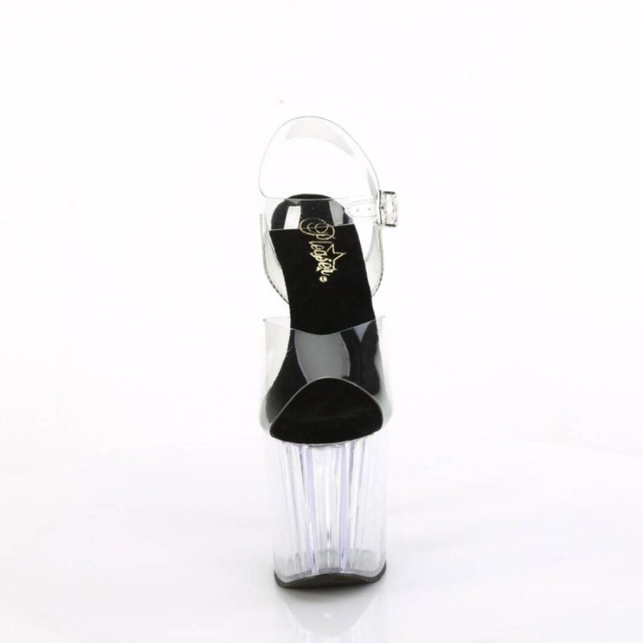 High Heels Pleaser | Pleaser Enchant-708 Plateau Sandaletten Transparent