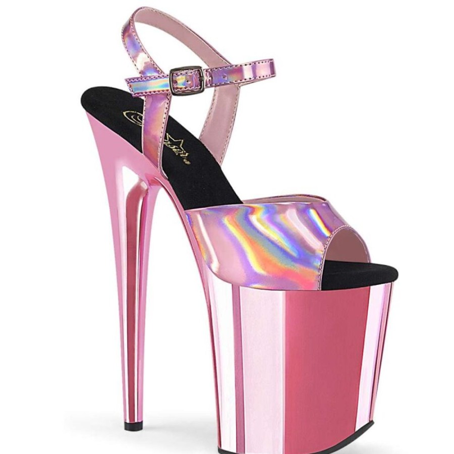 High Heels Pleaser | Pleaser Sandalette Flamingo-809Hg Pink Hologram