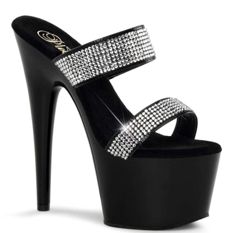 High Heels Pleaser | Pleaser Pantolette Adore-702-2 Schwarz