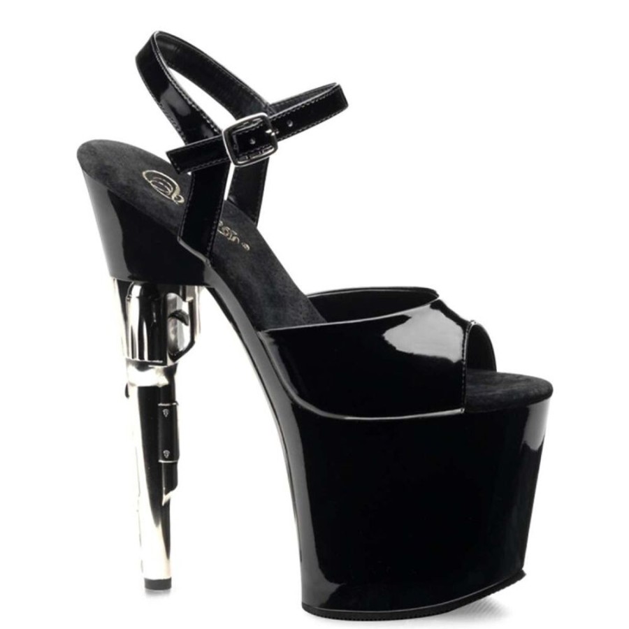 High Heels Pleaser | Pleaser Sandalette Bondgirl-709 Schwarz