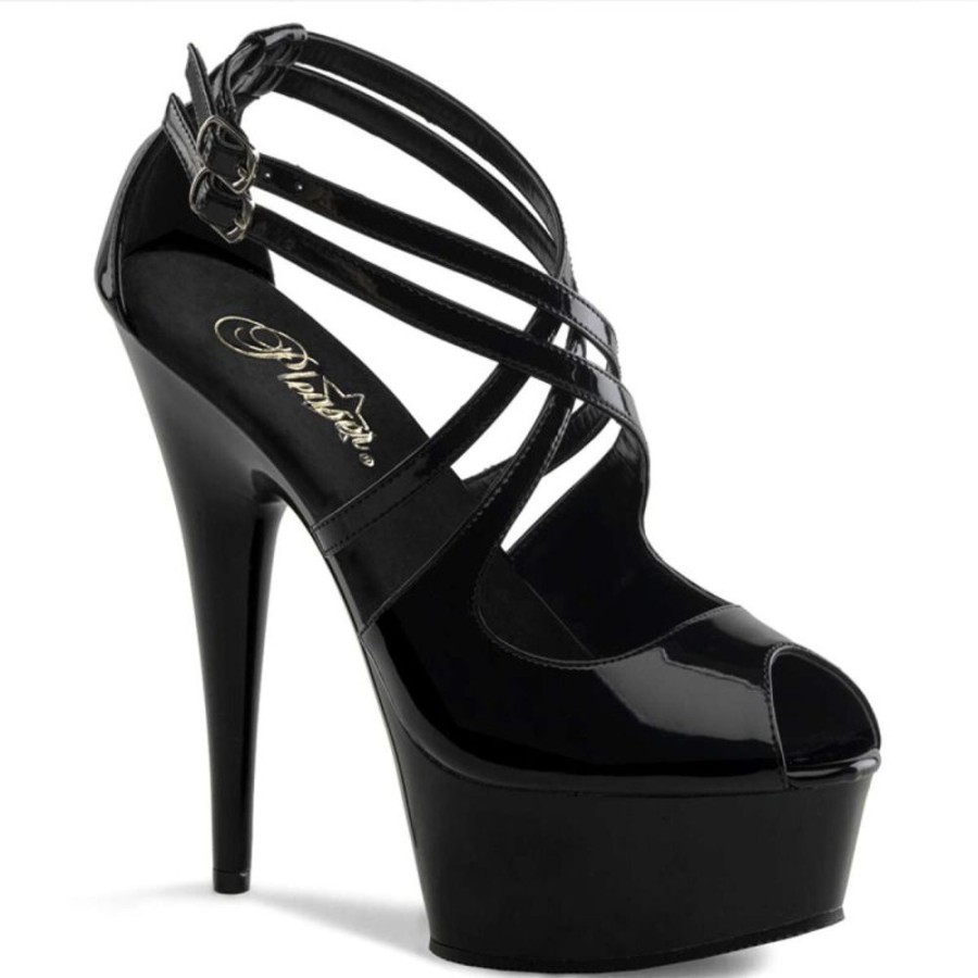 High Heels Pleaser | Pleaser Sandalette Delight-612 Schwarz