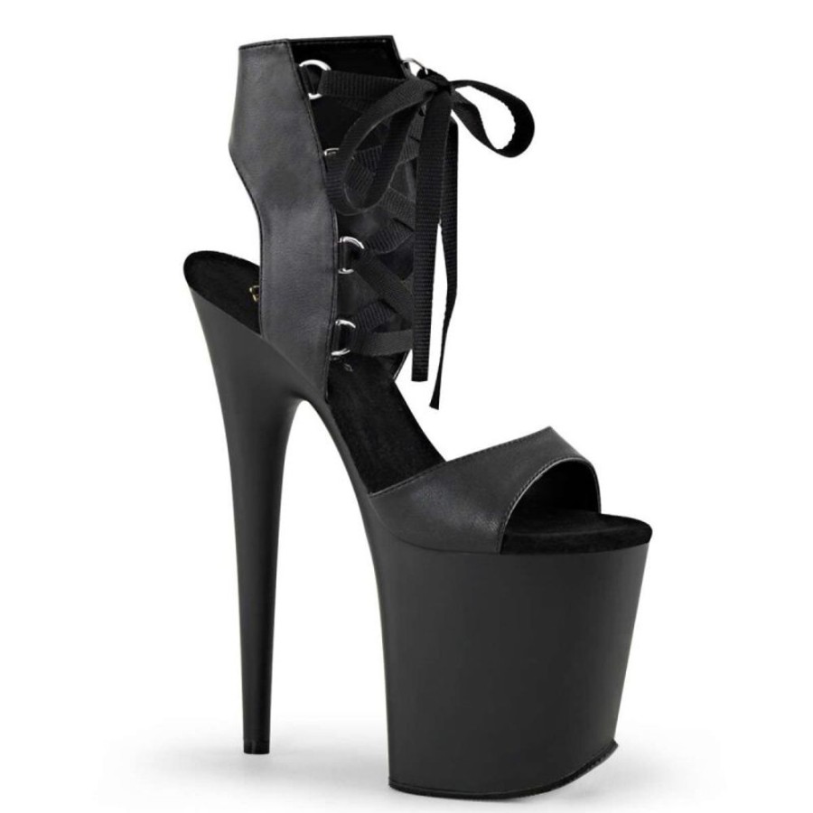 High Heels Pleaser | Pleaser Sandalette Flamingo-800-14 Schwarz