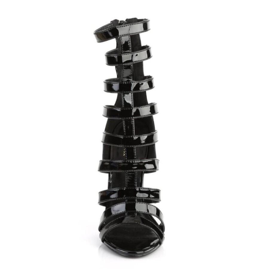 High Heels Pleaser | Pleaser Sexy-52 Sandaletten Lack Schwarz