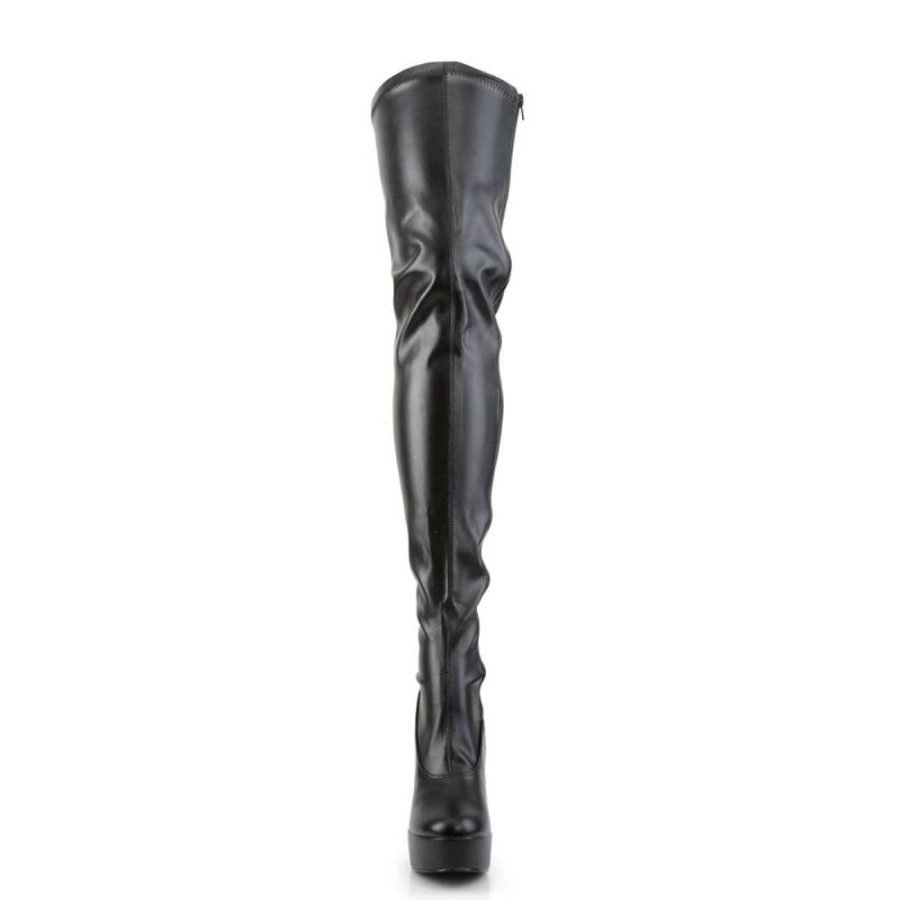 High Heels Pleaser | Pleaser Overknee Stiefel Electra-3000Z Schwarz