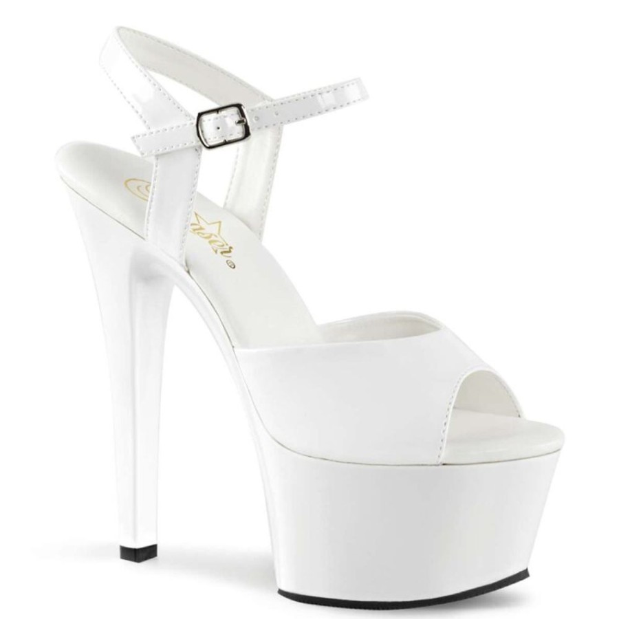 High Heels Pleaser | Pleaser Sandalette Aspire-609 Weis