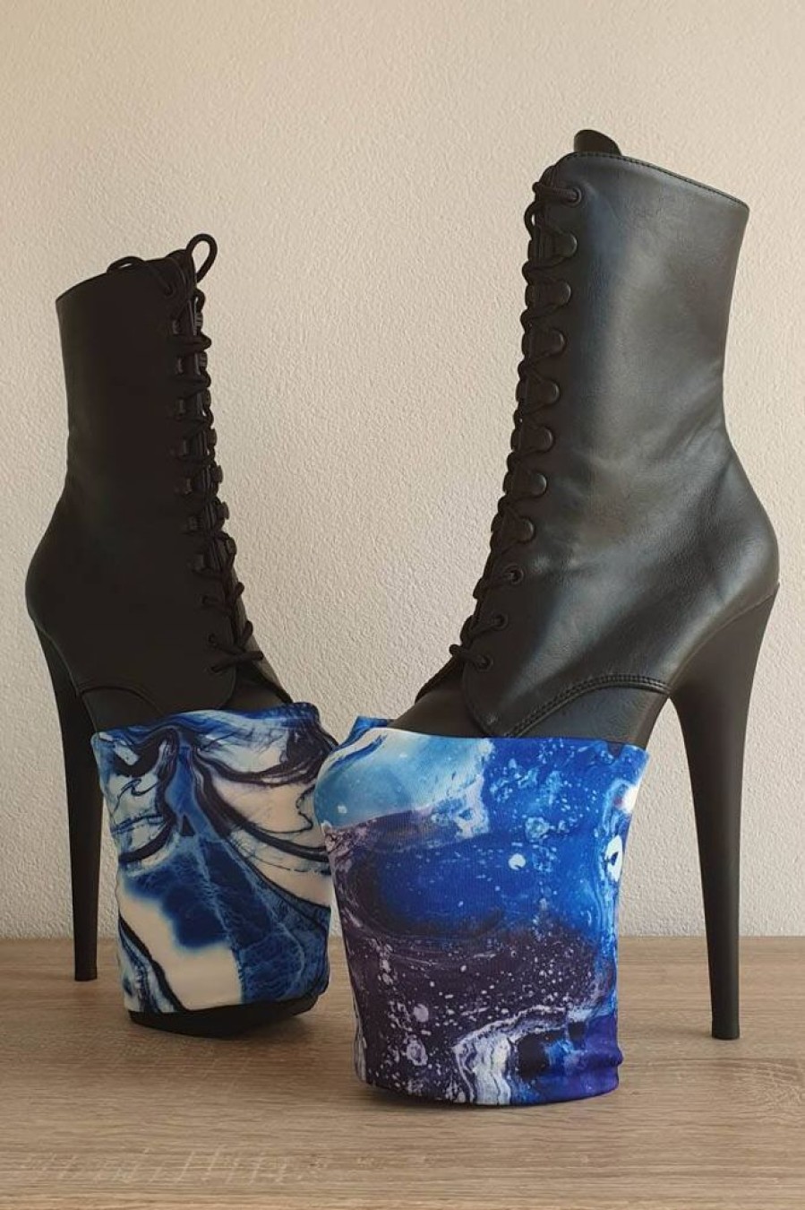 Pole Dance Kleidung Heel Heldin | Heel Heldin High Heel Schutz Marble Royal Blue