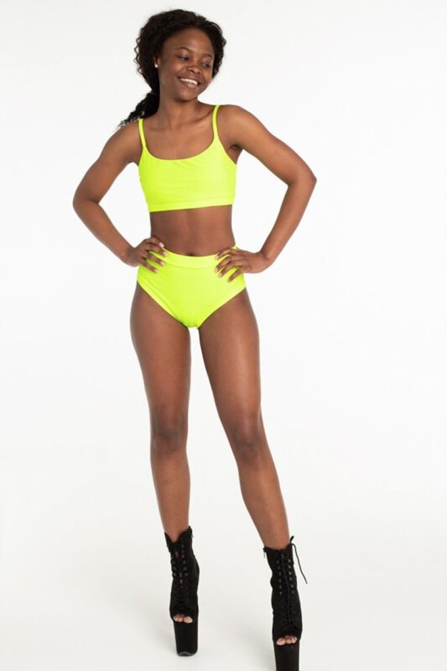 Pole Dance Kleidung Polerina | Polerina Top Basic Neon Yellow