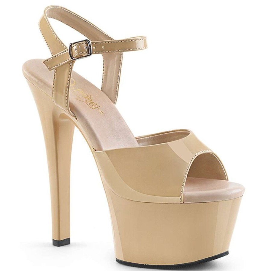 High Heels Pleaser | Pleaser Sandalette Aspire-609 Creme