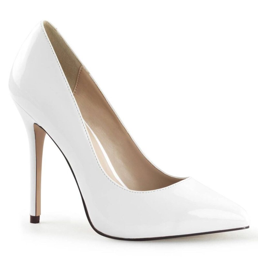 High Heels Pleaser | Pleaser Amuse-20 Pumps Lack Weis