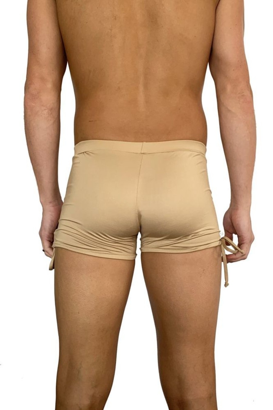 Pole Dance Kleidung Juicee Peach | Juicee Peach Men Shorts Tie Side Nude Gold