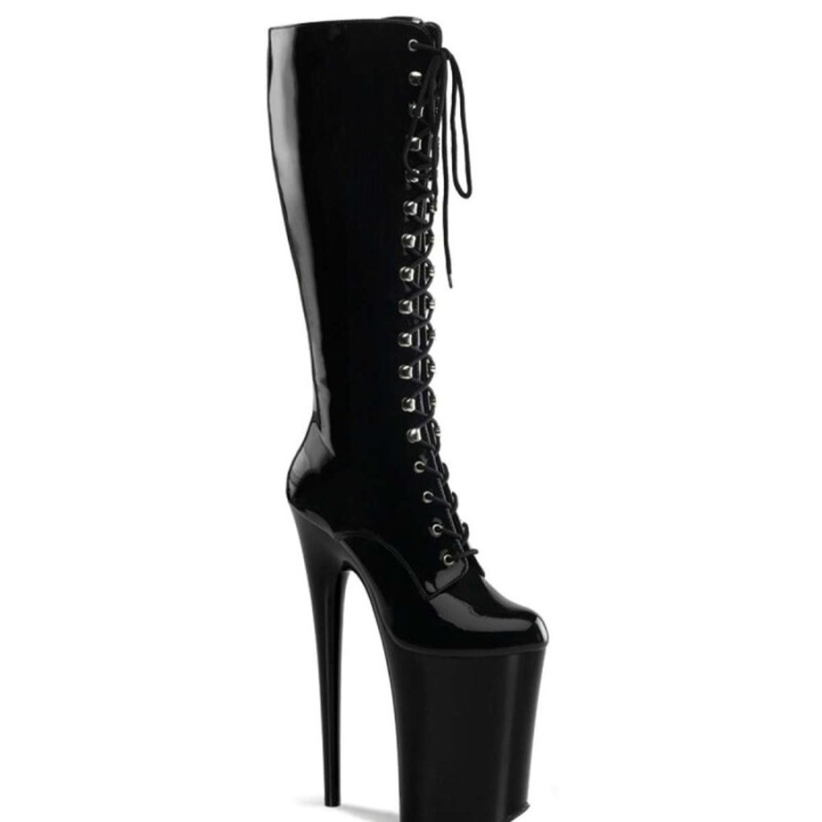 High Heels Pleaser | Pleaser Stiefel Infinity-2020 Schwarz