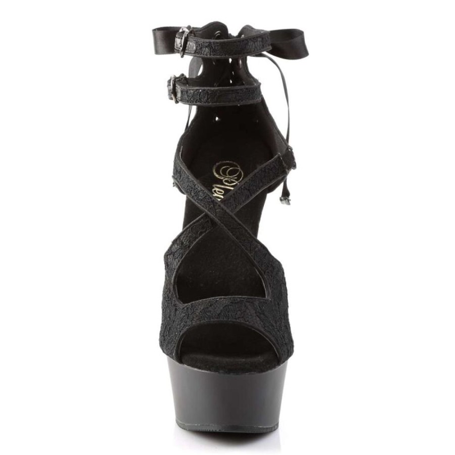 High Heels Pleaser | Pleaser Sandalette Delight-678Lc Schwarz