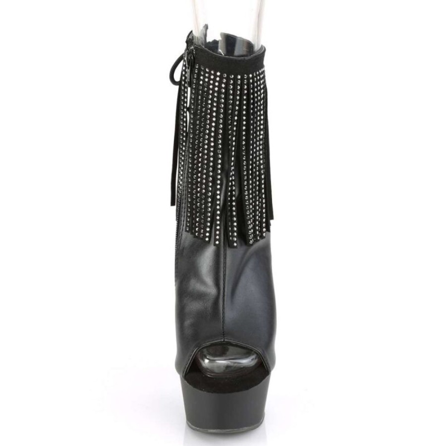 High Heels Pleaser | Pleaser Stiefelette Delight-1018Rsf Schwarz