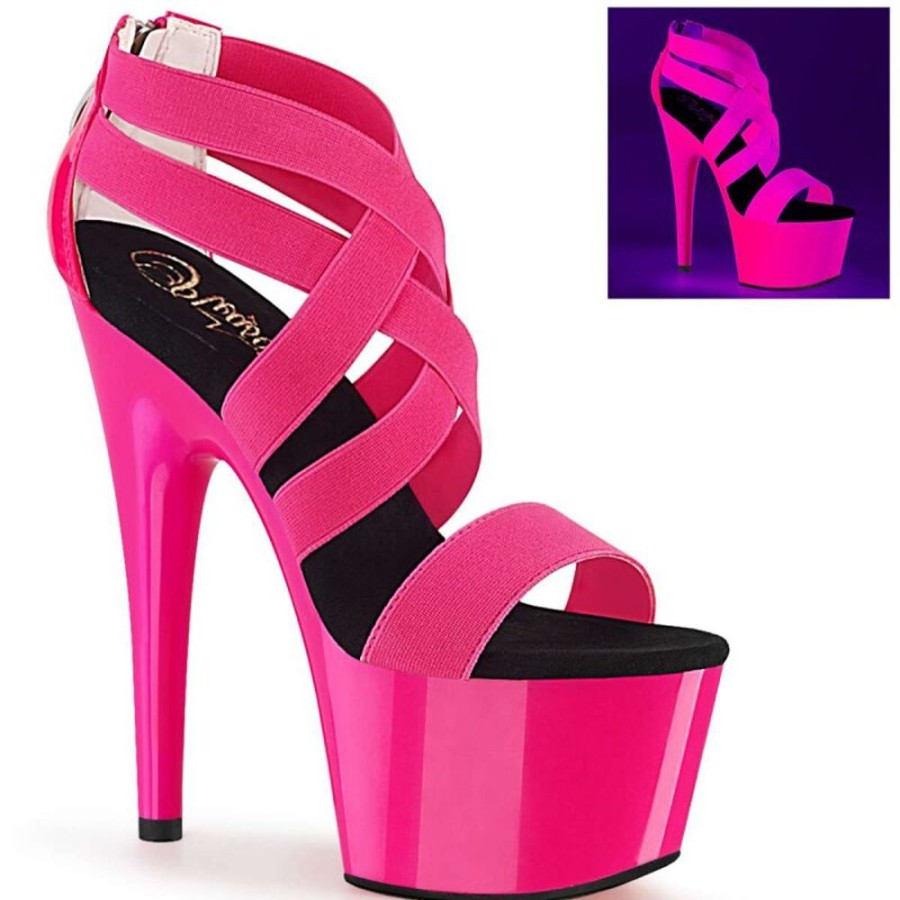 High Heels Pleaser | Pleaser Sandalette Adore-769Uv Neon-Pink