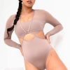 Pole Dance Kleidung Lunalae | Lunalae Bodysuit Diana Mocha