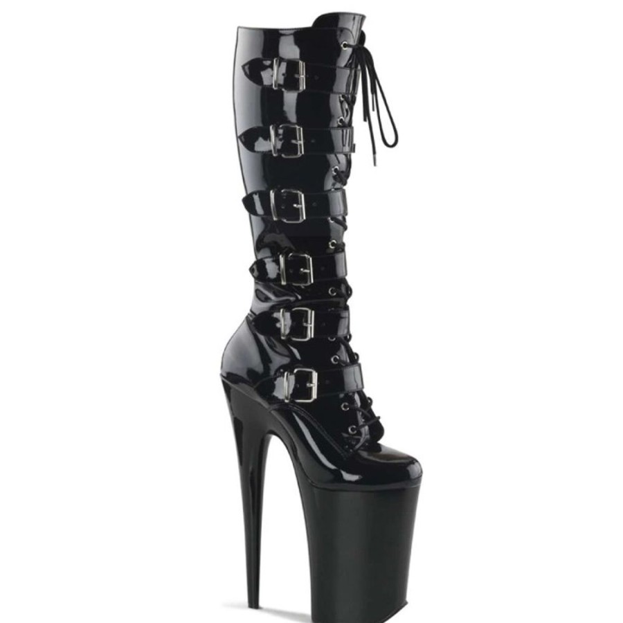 High Heels Pleaser | Pleaser Stiefel Infinity-2049 Schwarz