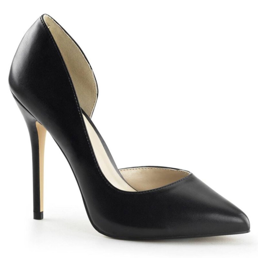 High Heels Pleaser | Pleaser Amuse-22 Pumps Kunstleder Schwarz