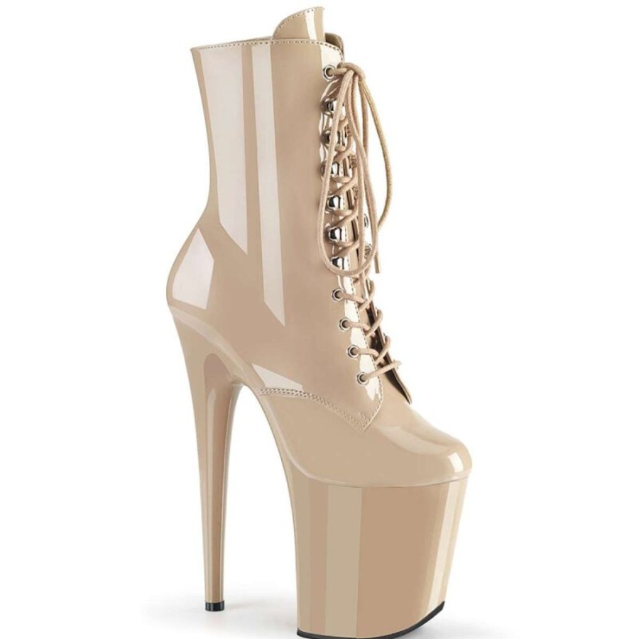 High Heels Pleaser | Pleaser Stiefelette Flamingo-1020 Nude