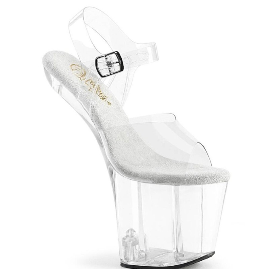 High Heels Pleaser | Pleaser Craze-808 Plateau Sandaletten Transparent