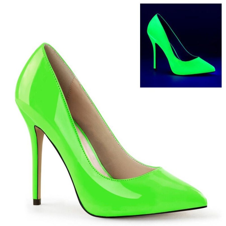 High Heels Pleaser | Pleaser Amuse-20 Pumps Lack Neon Grun