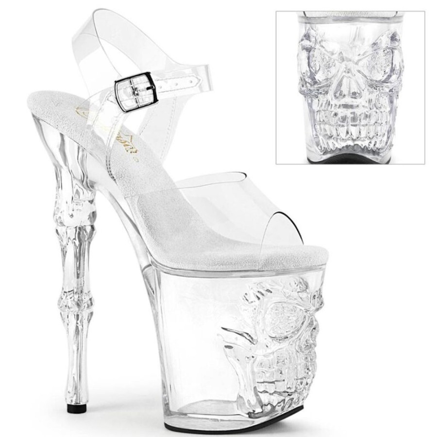 High Heels Pleaser | Pleaser Rapture-808 Plateau Sandaletten Transparent