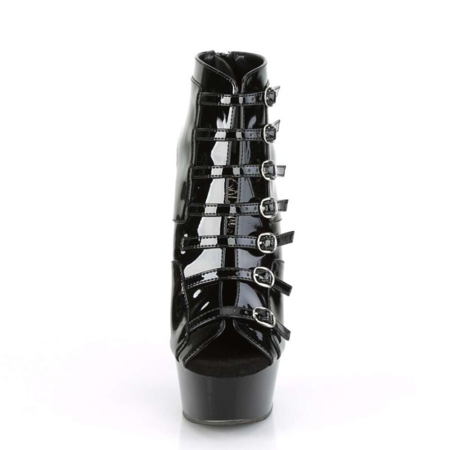 High Heels Pleaser | Pleaser Stiefelette Delight-600-11 Schwarz