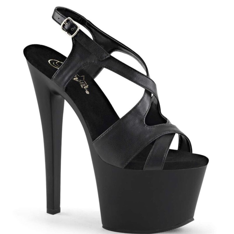 High Heels Pleaser | Pleaser Sandalette Sky-330 Schwarz