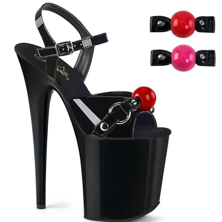 High Heels Pleaser | Pleaser Sandalette Flamingo-809Gb Schwarz