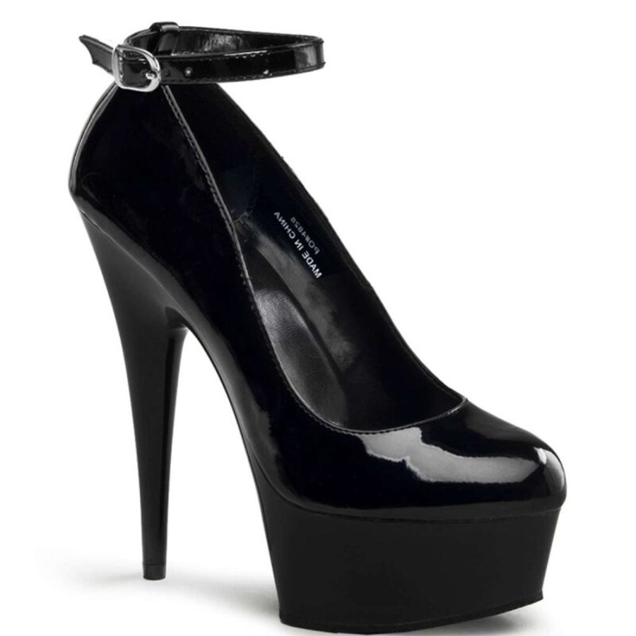 High Heels Pleaser | Pleaser Sandalette Delight-686 Schwarz