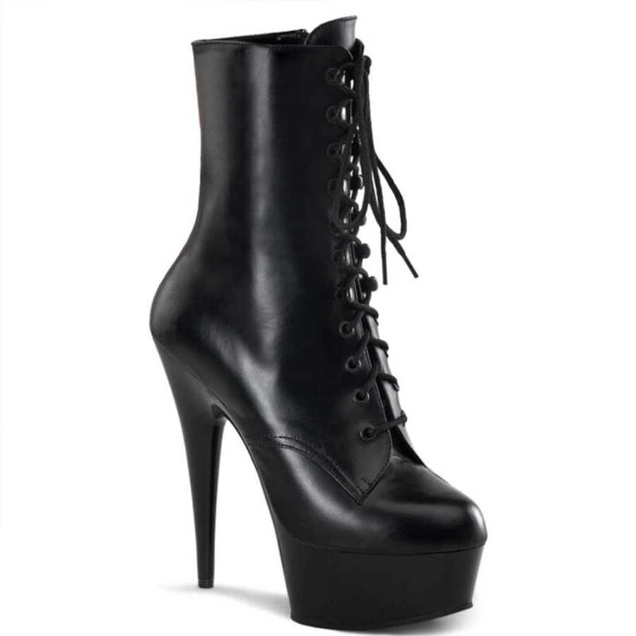 High Heels Pleaser | Pleaser Stiefelette Delight-1020 Schwarz