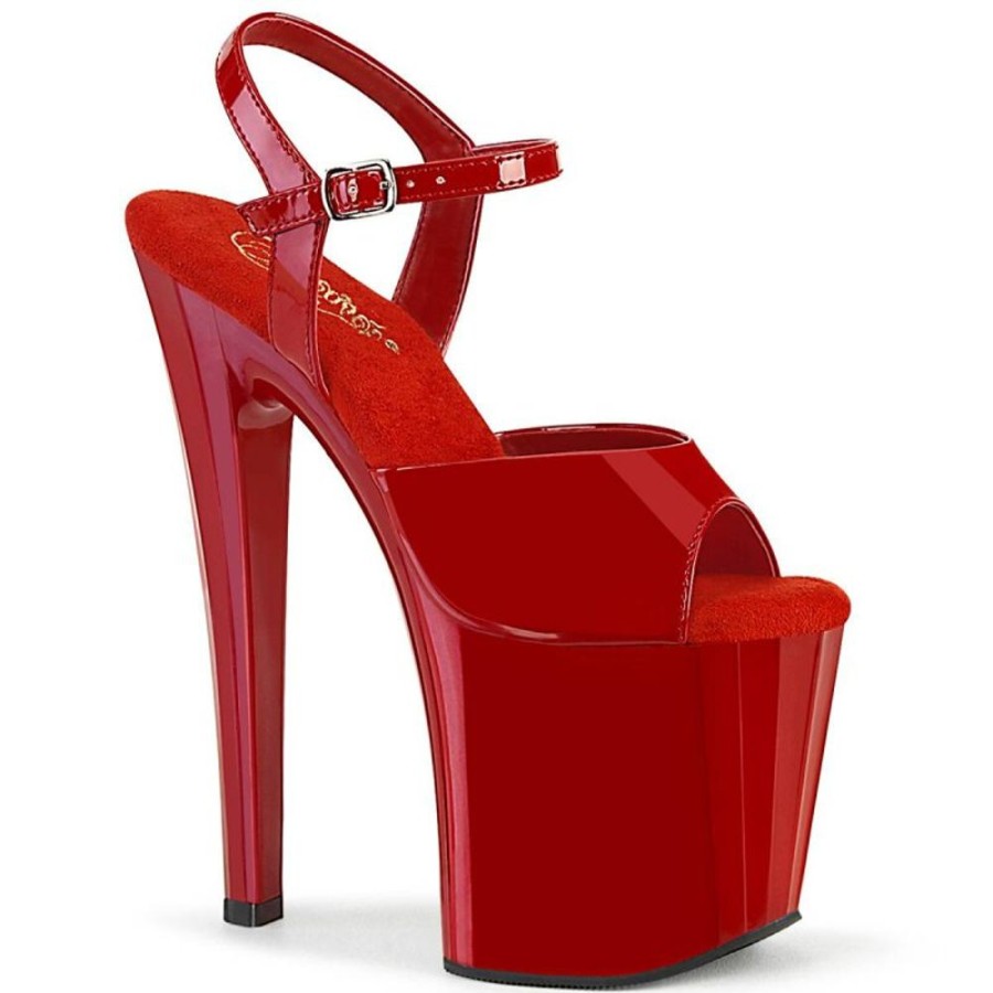 High Heels Pleaser | Pleaser Enchant-709 Plateau Sandaletten Lack Rot