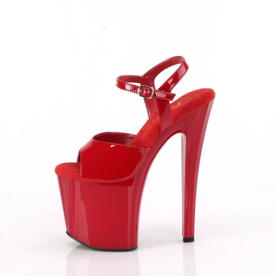 High Heels Pleaser | Pleaser Enchant-709 Plateau Sandaletten Lack Rot