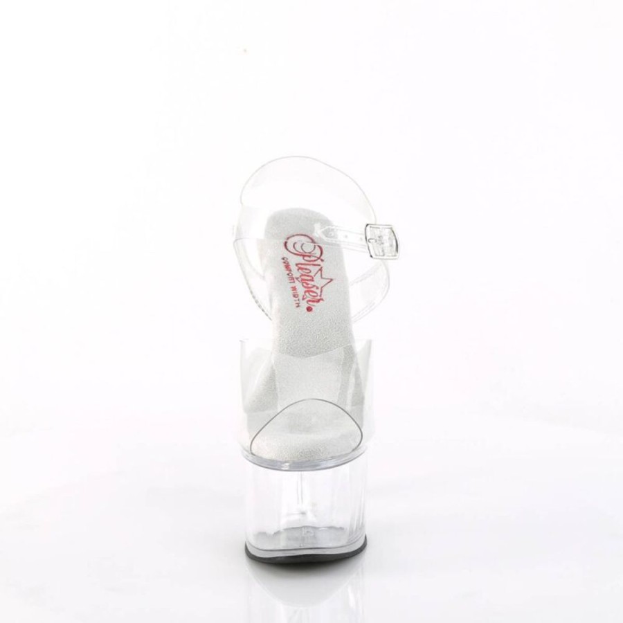 High Heels Pleaser | Pleaser Passion-708 Plateau Sandaletten Transparent