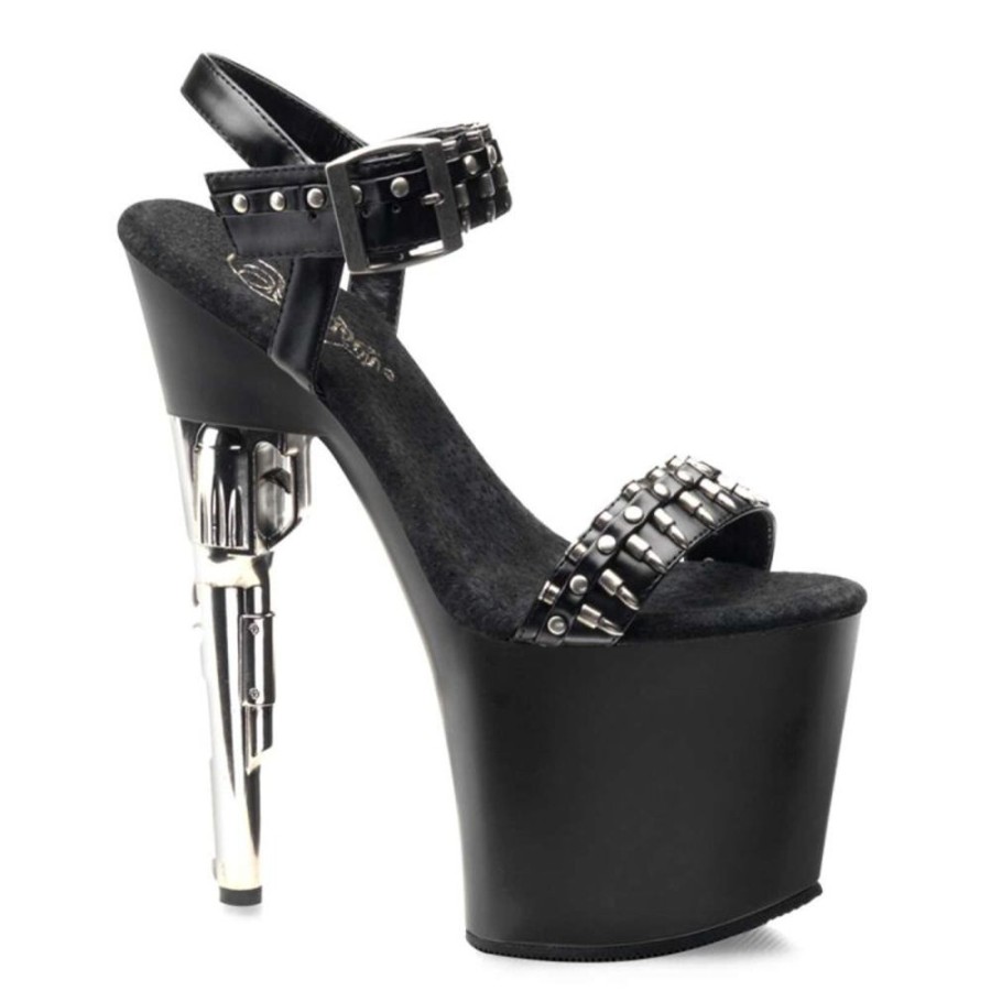 High Heels Pleaser | Pleaser Sandalette Bondgirl-712 Schwarz