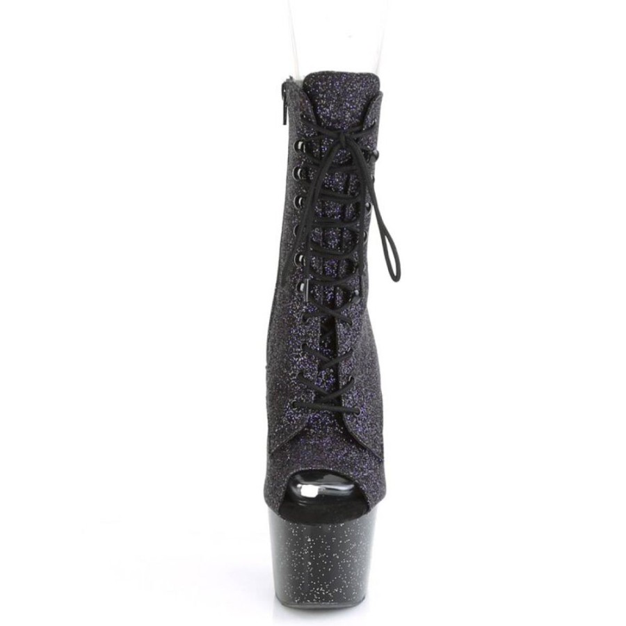 High Heels Pleaser | Pleaser Adore-1021Mg Plateau Stiefeletten Glitter Lila