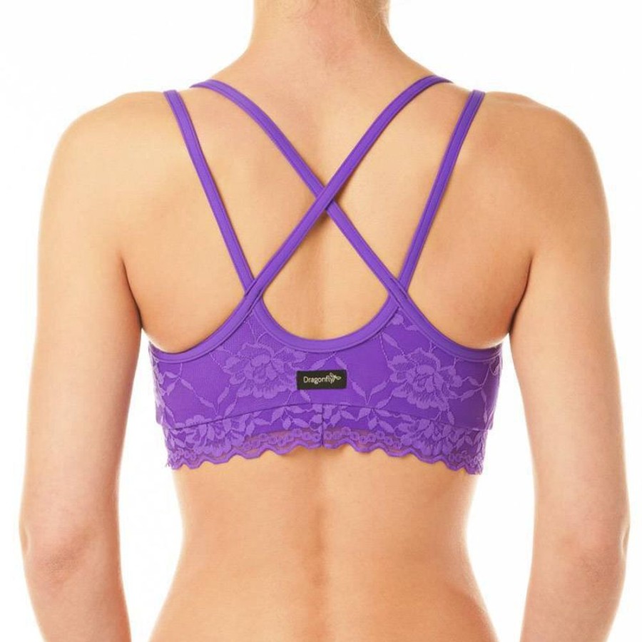 Pole Dance Kleidung Dragonfly | Dragonfly Top Nicole Lace Violett