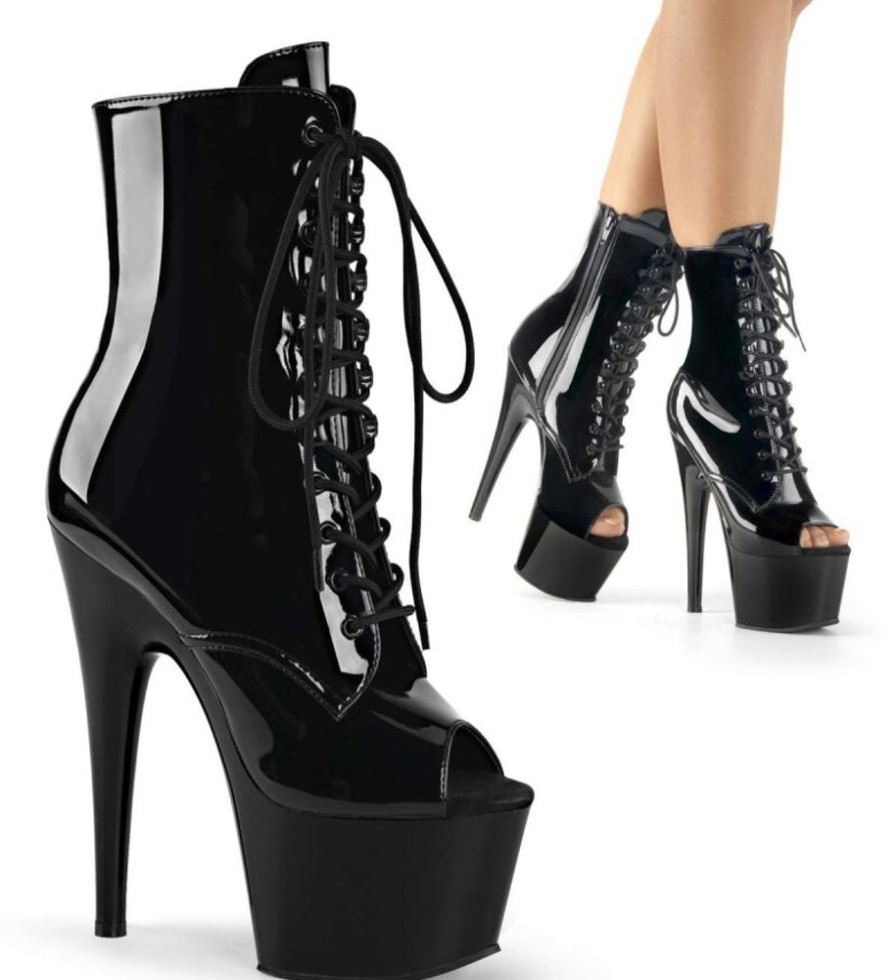 High Heels Pleaser | Pleaser Stiefelette Adore-1021 Schwarz