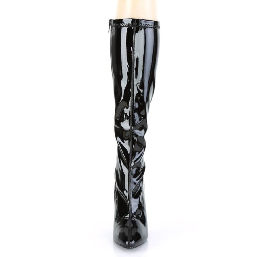 High Heels Pleaser | Pleaser Seduce-2000 Stiefel Lack Schwarz