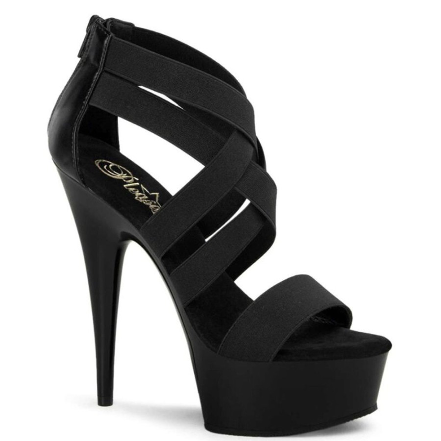 High Heels Pleaser | Pleaser Sandalette Delight-669 Schwarz