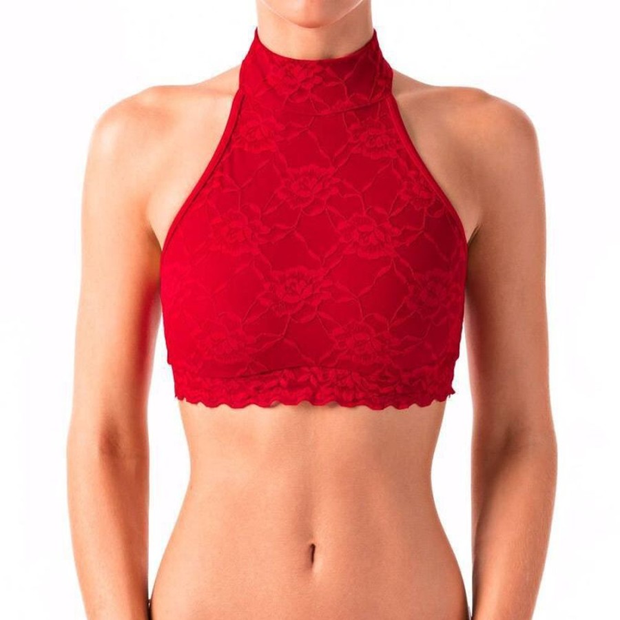 Pole Dance Kleidung Dragonfly | Dragonfly Top Lisette Lace Red