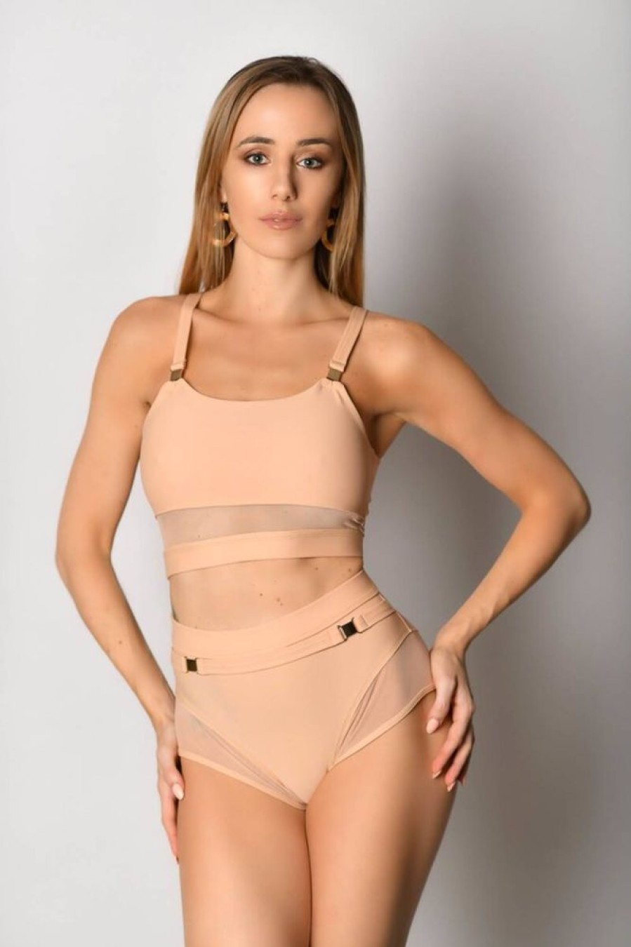 Pole Dance Kleidung Oksa Polewear | Oksawear Top Balance Beige